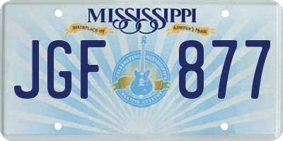 MS license plate JGF877