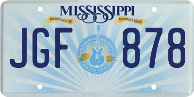 MS license plate JGF878