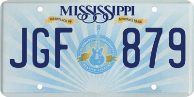MS license plate JGF879