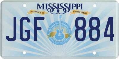 MS license plate JGF884