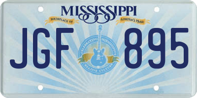 MS license plate JGF895