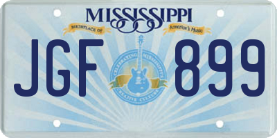 MS license plate JGF899
