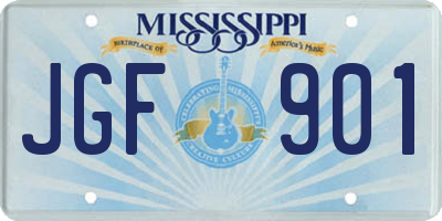 MS license plate JGF901