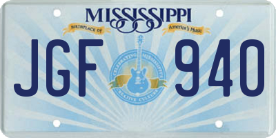 MS license plate JGF940