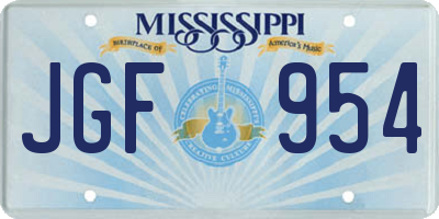 MS license plate JGF954