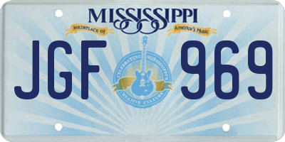 MS license plate JGF969