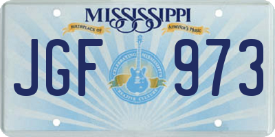 MS license plate JGF973
