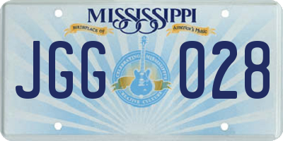 MS license plate JGG028