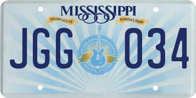MS license plate JGG034