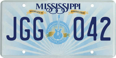 MS license plate JGG042