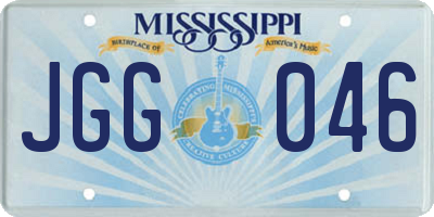 MS license plate JGG046