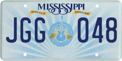 MS license plate JGG048