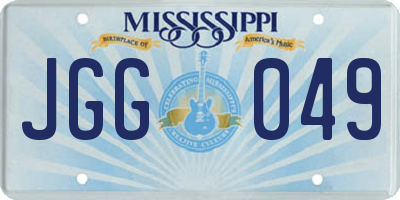 MS license plate JGG049