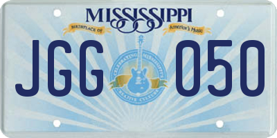 MS license plate JGG050
