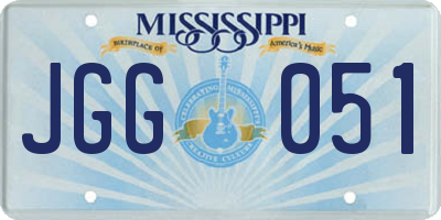 MS license plate JGG051