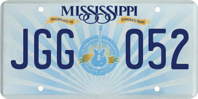 MS license plate JGG052
