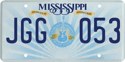 MS license plate JGG053