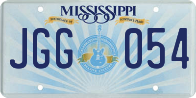 MS license plate JGG054