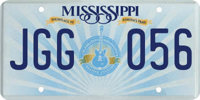 MS license plate JGG056