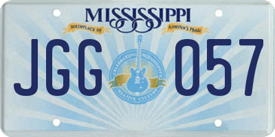 MS license plate JGG057