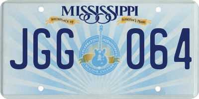 MS license plate JGG064