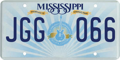 MS license plate JGG066
