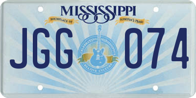 MS license plate JGG074