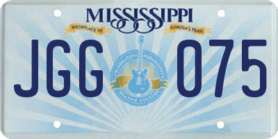 MS license plate JGG075