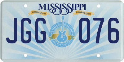 MS license plate JGG076