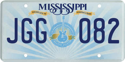 MS license plate JGG082