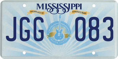 MS license plate JGG083