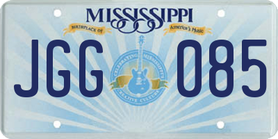 MS license plate JGG085