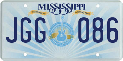 MS license plate JGG086