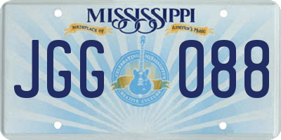 MS license plate JGG088