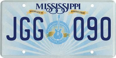 MS license plate JGG090