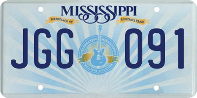 MS license plate JGG091