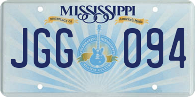 MS license plate JGG094