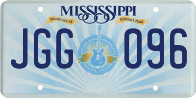 MS license plate JGG096