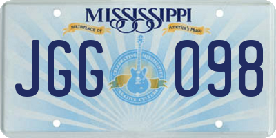 MS license plate JGG098