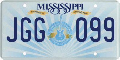 MS license plate JGG099