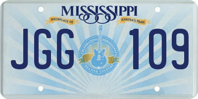 MS license plate JGG109