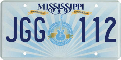 MS license plate JGG112