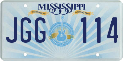 MS license plate JGG114