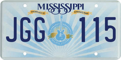 MS license plate JGG115