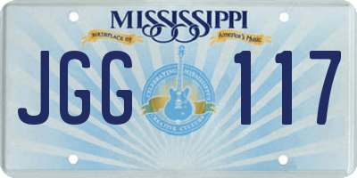 MS license plate JGG117