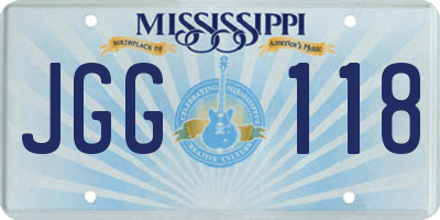 MS license plate JGG118