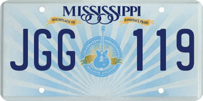 MS license plate JGG119