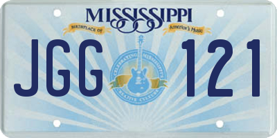 MS license plate JGG121