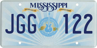 MS license plate JGG122