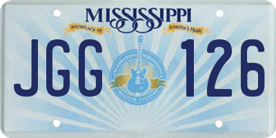 MS license plate JGG126